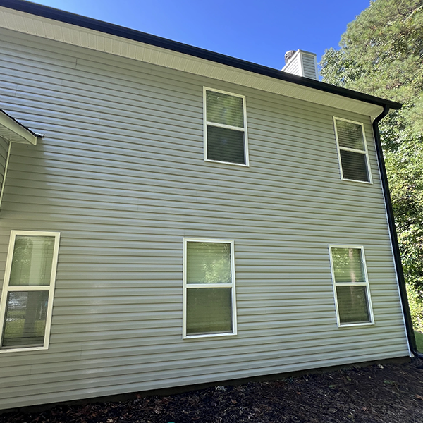 After Pressure Washing The Side Of A House