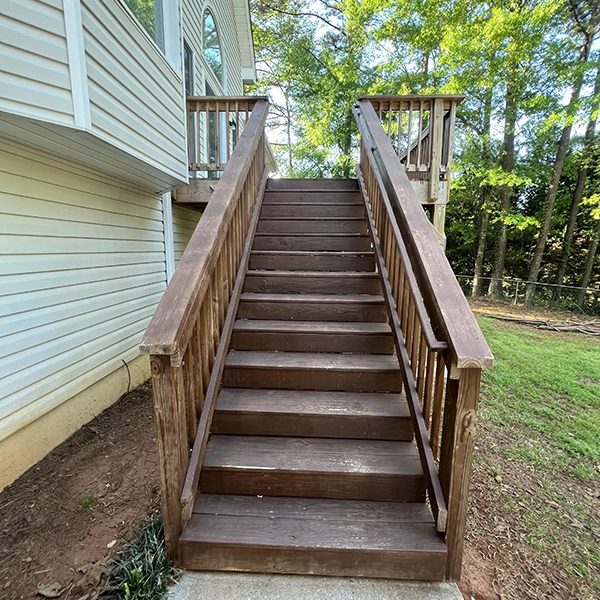 Before Pressure Washing And Deck Painting