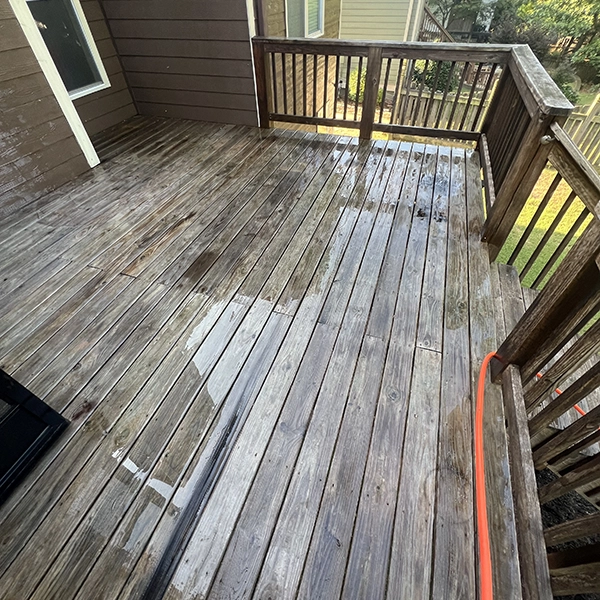 Before Pressure Washing And Deck Painting