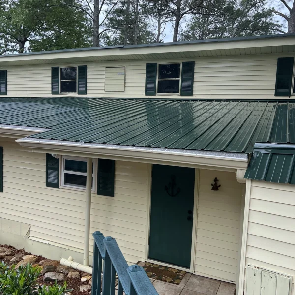 After Pressure Washing And Debris Removal On A Roof