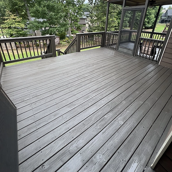 After Pressure Washing And Deck Painting
