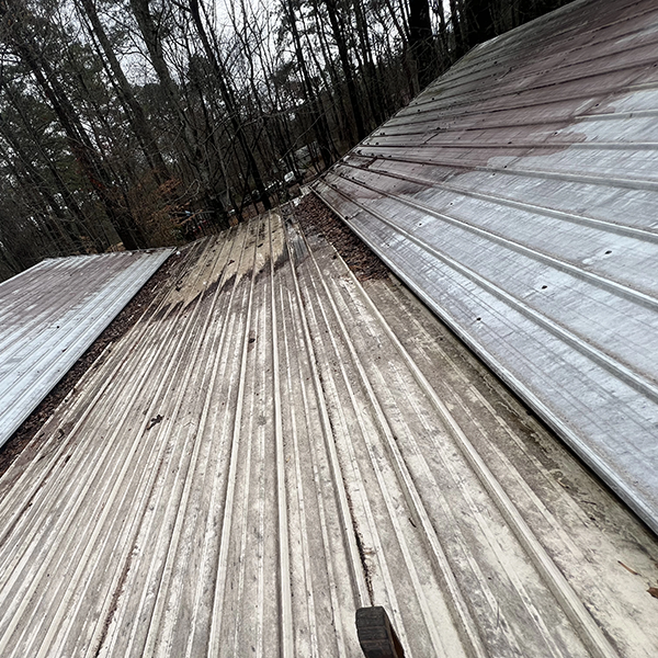 Before Metal Roof Cleaning