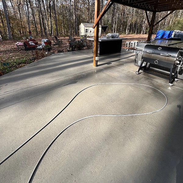 Patio After Concrete Pressure Washing