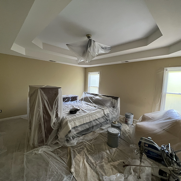 Before Paint Job In Bedroom With Vaulted Ceilings